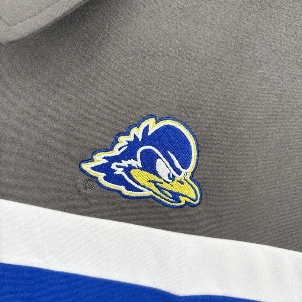 Delaware Fightin Blue Hens Shirt Mens XL Blue Grey NCAA Golf Polo Colosseum - Picture 2 of 8